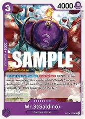 Mr.3 (Galdino) - OP04-070 - UC - Kingdoms of Intrigue Pre-release Promo